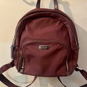 Kate Spade Burgundy Backpack